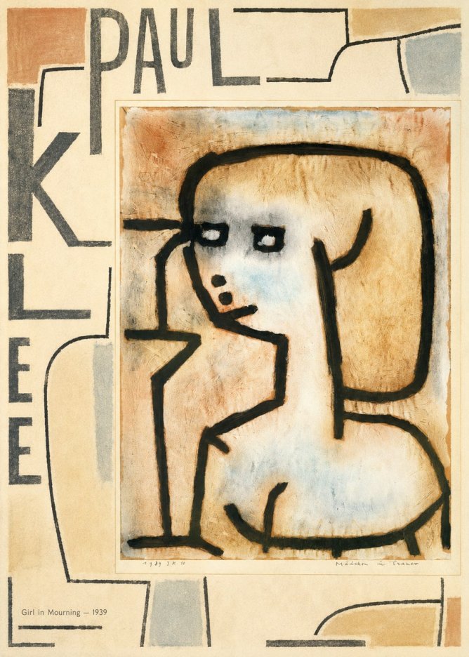 Paul Klee Girl in Mourning No5 - Poster
