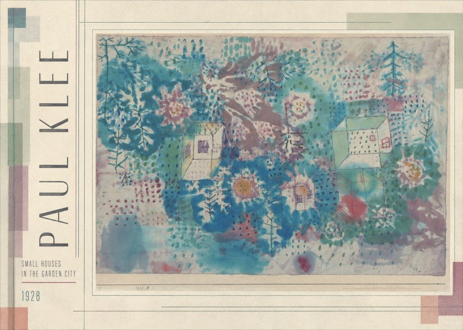 Paul Klee Small Houses in the Garden City No3 - Poster