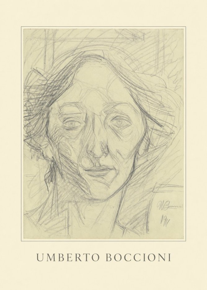 Umberto Boccioni Head of a Woman No3 - Poster