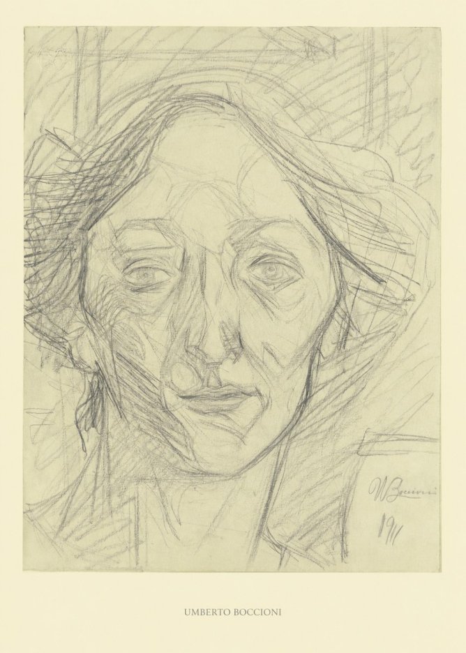 Umberto Boccioni Head of a Woman No5 - Poster