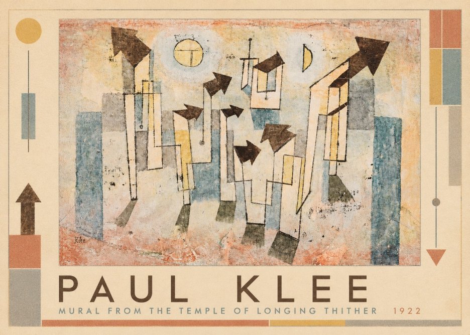 Paul Klee Mural from the Temple of Longing Thither No1 - Poster