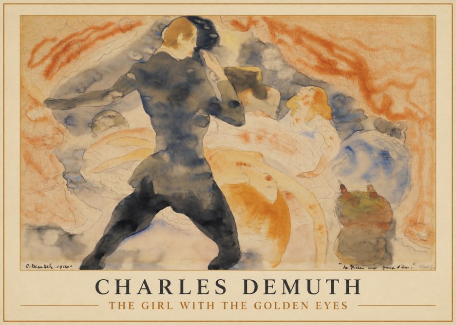 Charles Demuth The Girl with the Golden Eyes No1 - Poster