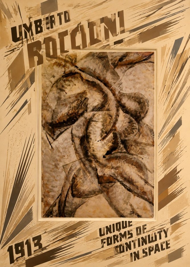 Umberto Boccioni Unique Forms of Continuity in Space No6 - Poster