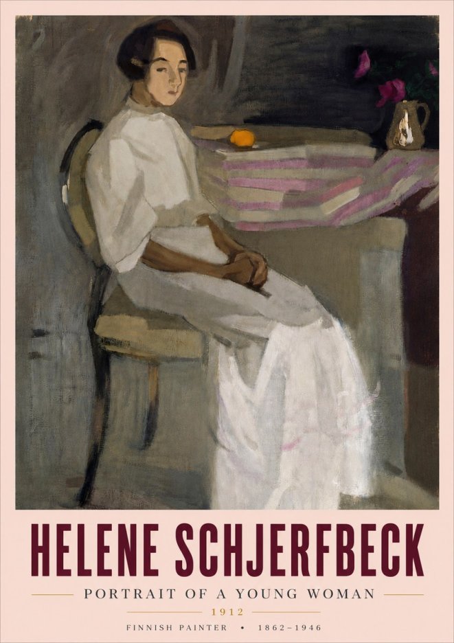 Helene Schjerfbeck Portrait of a Young Woman No5 - Poster