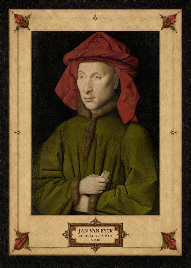 Jan van Eyck Portrait of a Man I No3 - Poster