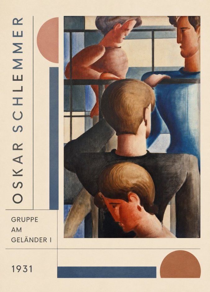 Oskar Schlemmer Gruppe Am Geländer I No2 - Poster
