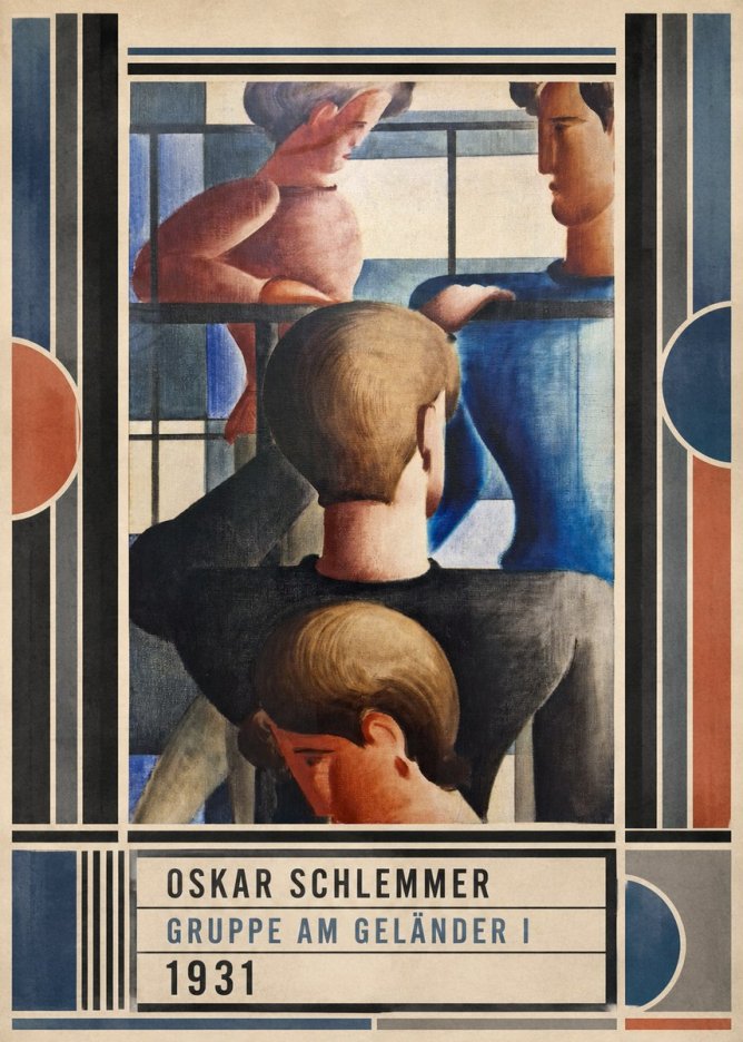 Oskar Schlemmer Gruppe Am Geländer I No5 - Poster