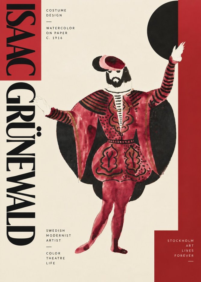 Isaac Grünewald Costume Design II No4 - Poster