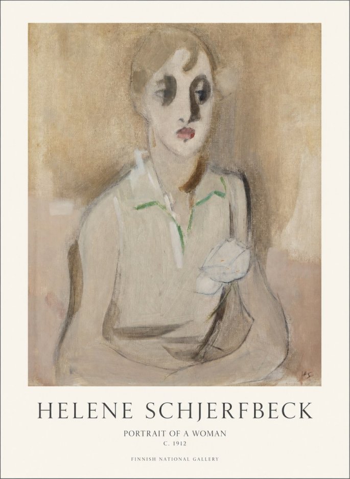 Helene Schjerfbeck Portrait of a Woman I No1 - Poster