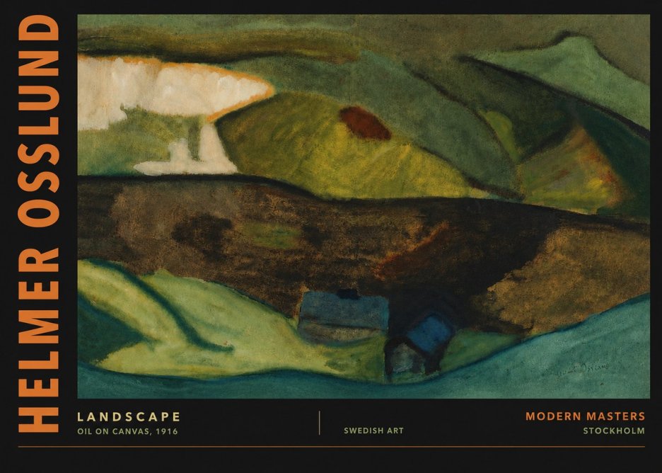 Helmer Osslund Landscape No4 - Poster