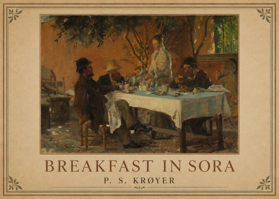 P.S. Krøyer Breakfast in Sora No1 - Poster