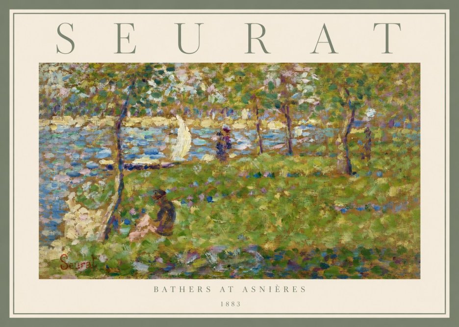 Seurat Bathers at Asnières I No2 - Poster