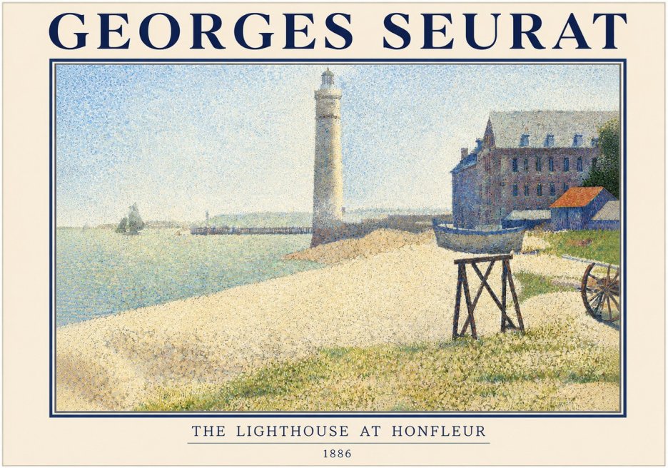 Seurat The Lighthouse at Honfleur No3 - Poster