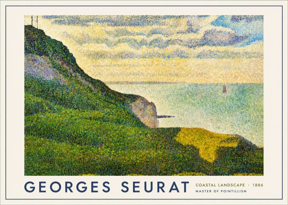 Seurat Coastal Landscape, 1886 No4 - Poster