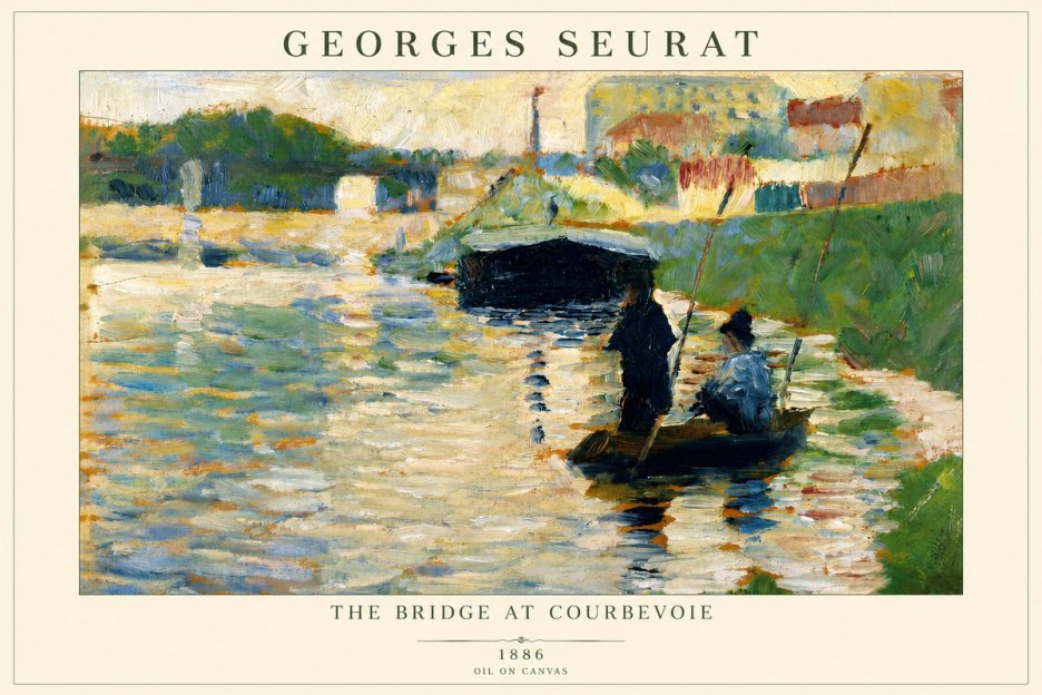 Seurat The Bridge at Courbevoie No3 - Poster