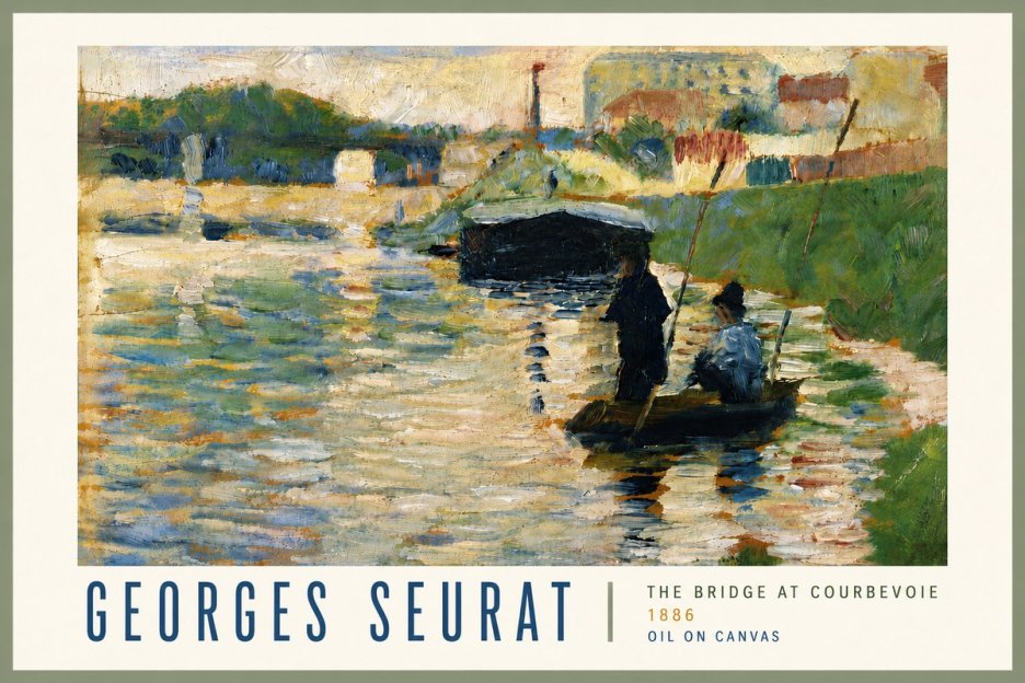 Seurat The Bridge at Courbevoie No5 - Poster