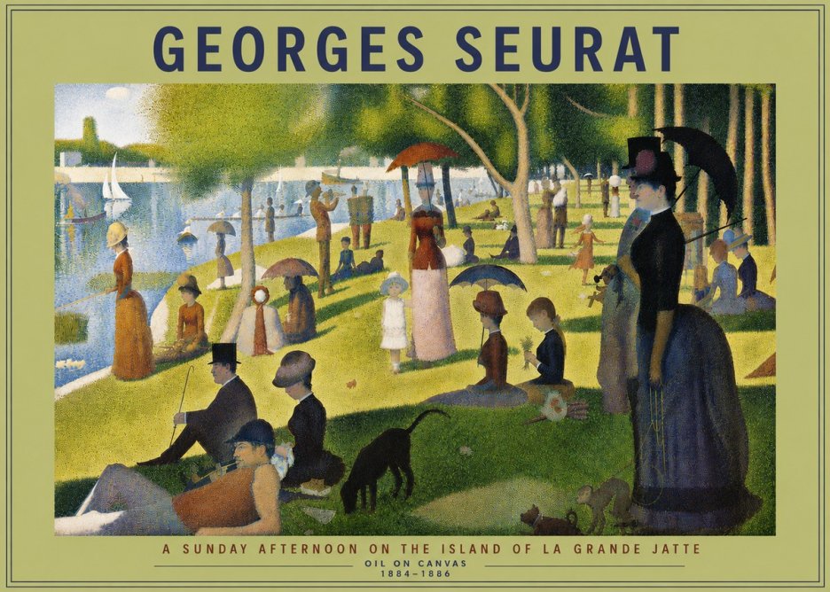 Seurat A Sunday Afternoon on the Island of La Grande Jatte III No5 - Poster