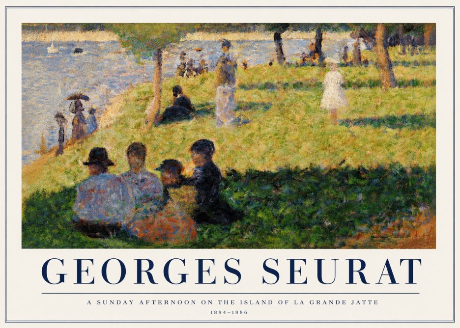 Seurat A Sunday Afternoon on the Island of La Grande Jatte IV No3 - Poster