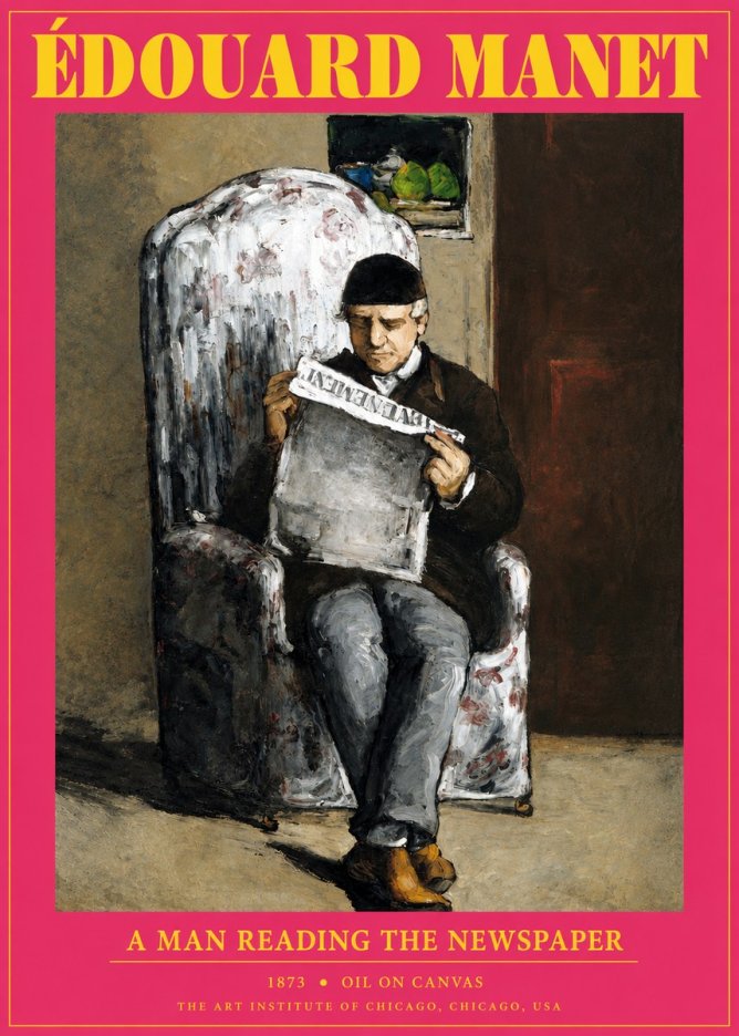 Édouard Manet A Man Reading the Newspaper No2 - Poster