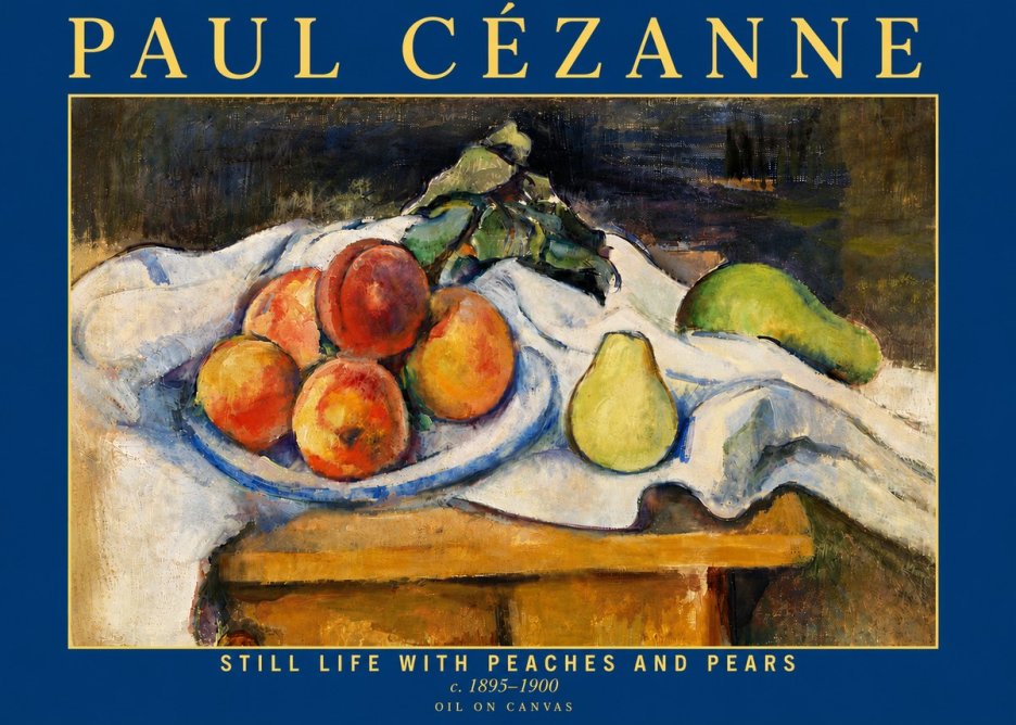 Paul Cézanne Still Life with Peaches and Pears No6 - Poster