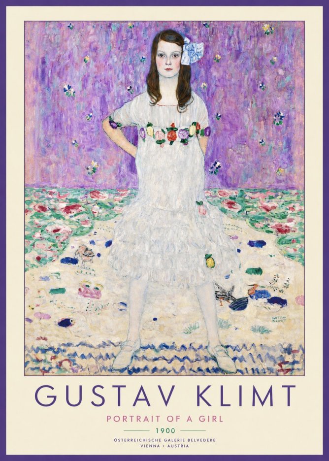 Klimt Portrait of a Girl No2 - Poster