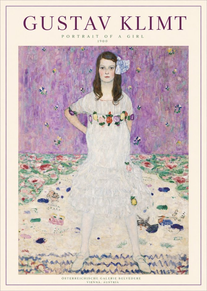 Klimt Portrait of a Girl No3 - Poster