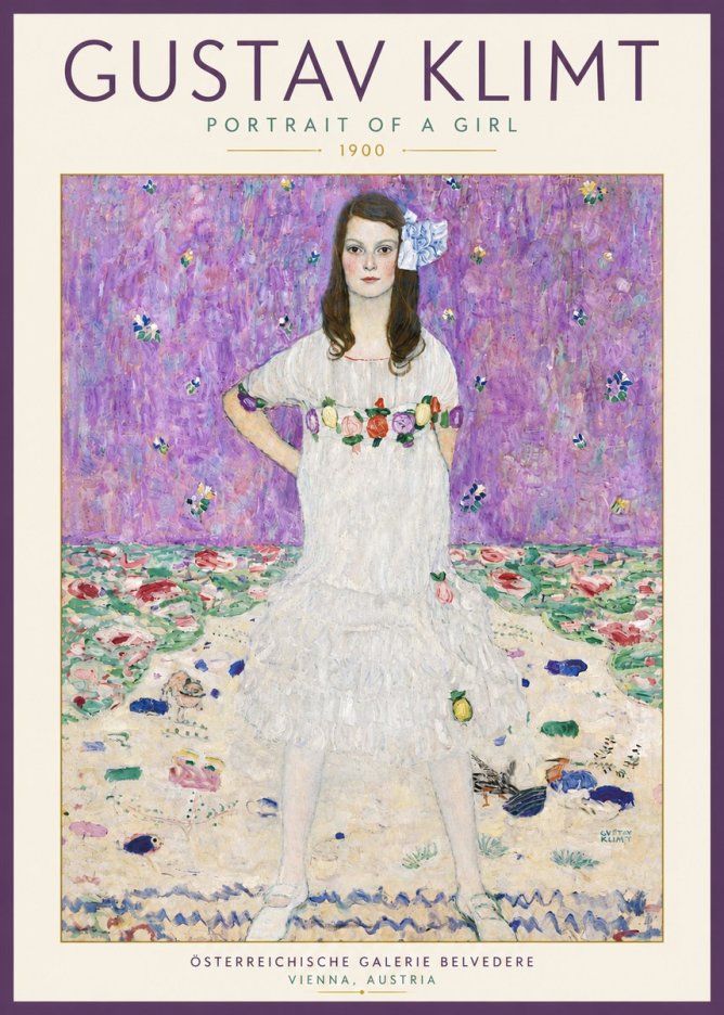 Klimt Portrait of a Girl No5 - Poster