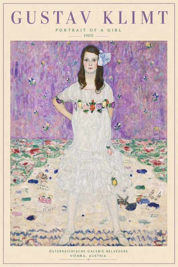 Klimt Portrait of a Girl No6 - Poster