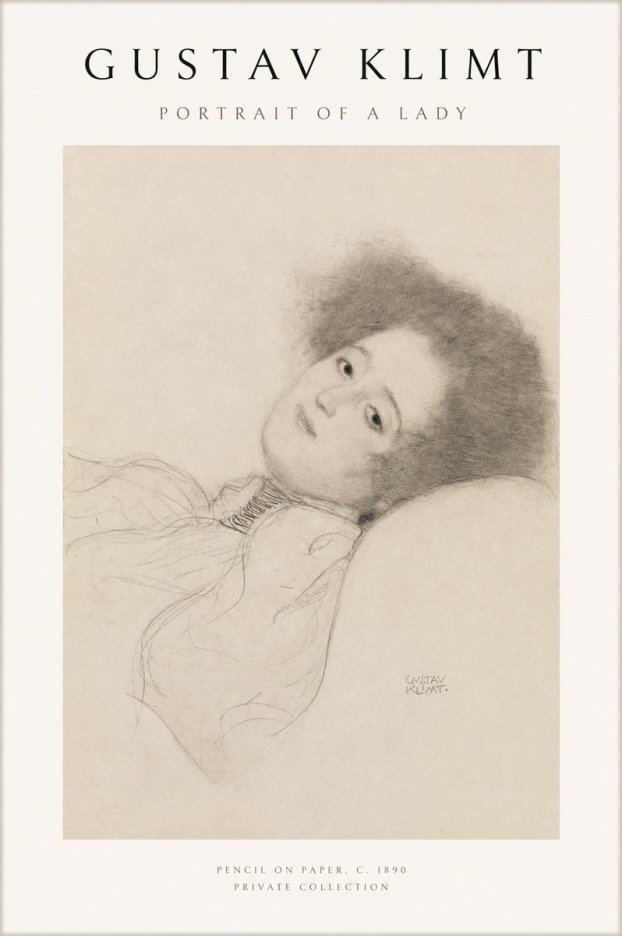 Klimt Portrait of a Lady No1 - Poster