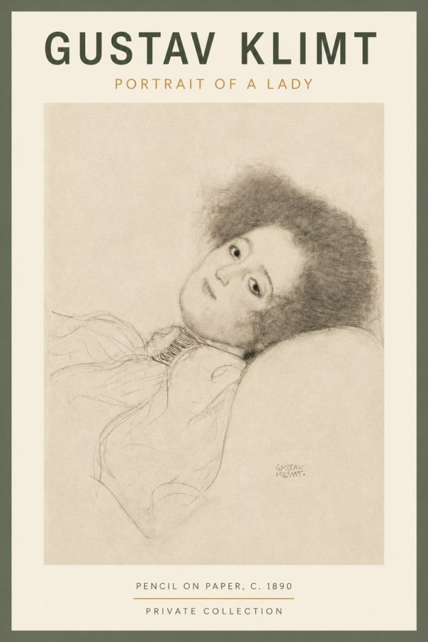 Klimt Portrait of a Lady No4 - Poster
