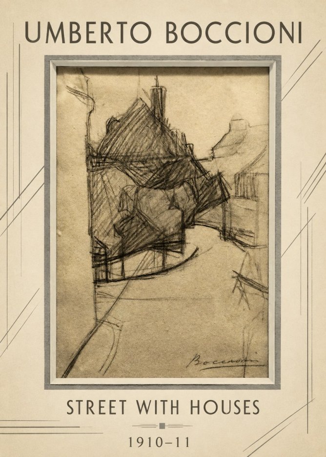 Umberto Boccioni Street with Houses No1 - Poster