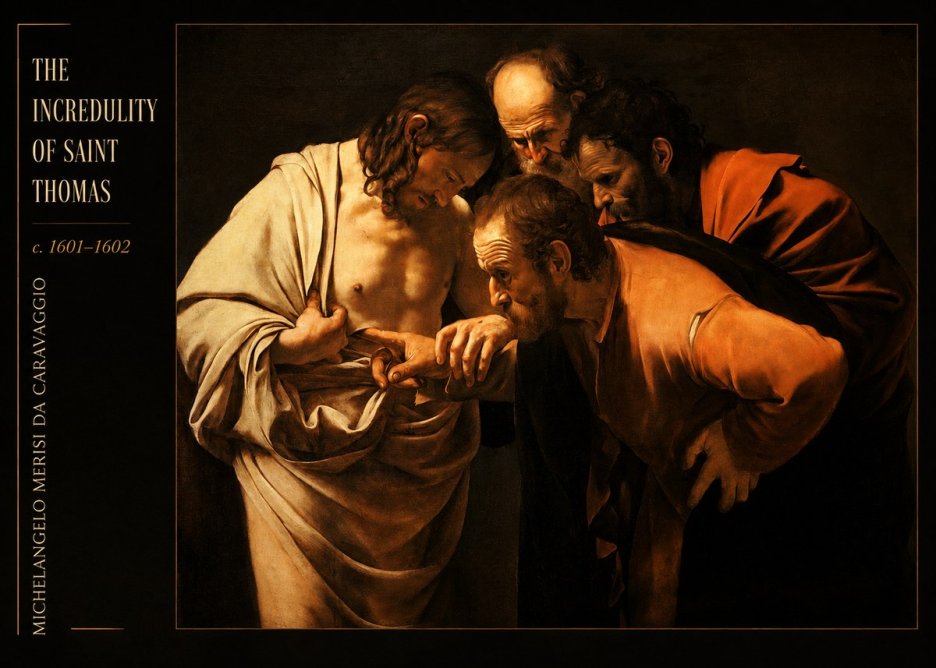 Michelangelo Merisi da Caravaggio The Incredulity of Saint Thomas II No6 - Poster