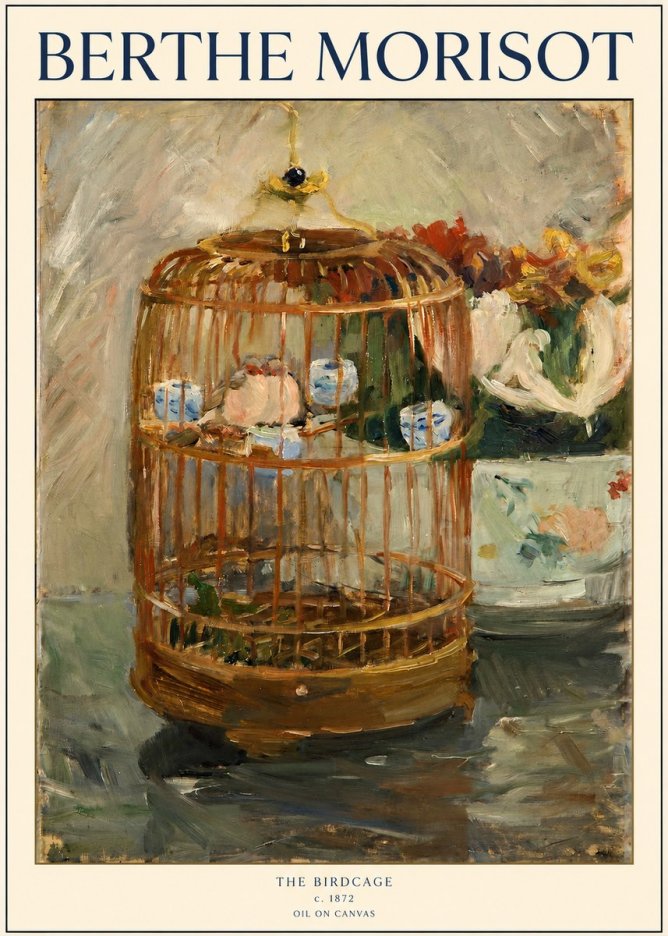 Berthe Morisot The Birdcage II No1 - Poster