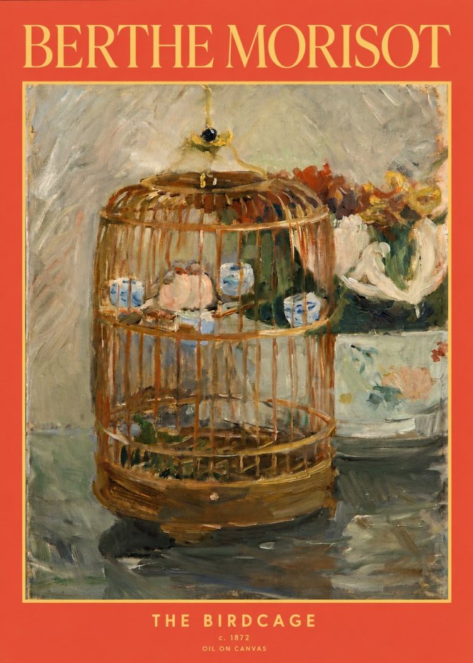 Berthe Morisot The Birdcage II No2 - Poster