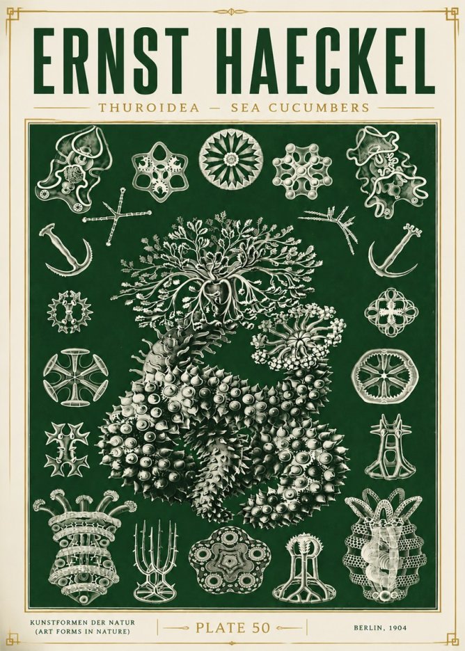 Ernst Haeckel Thuroidea - Sea Organisms No6 - Poster