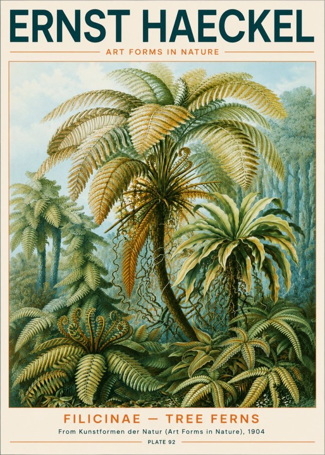 Ernst Haeckel Filicinae – Tree Ferns No3 - Poster