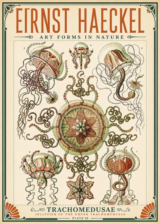 Ernst Haeckel Trachomedusae No5 - Poster