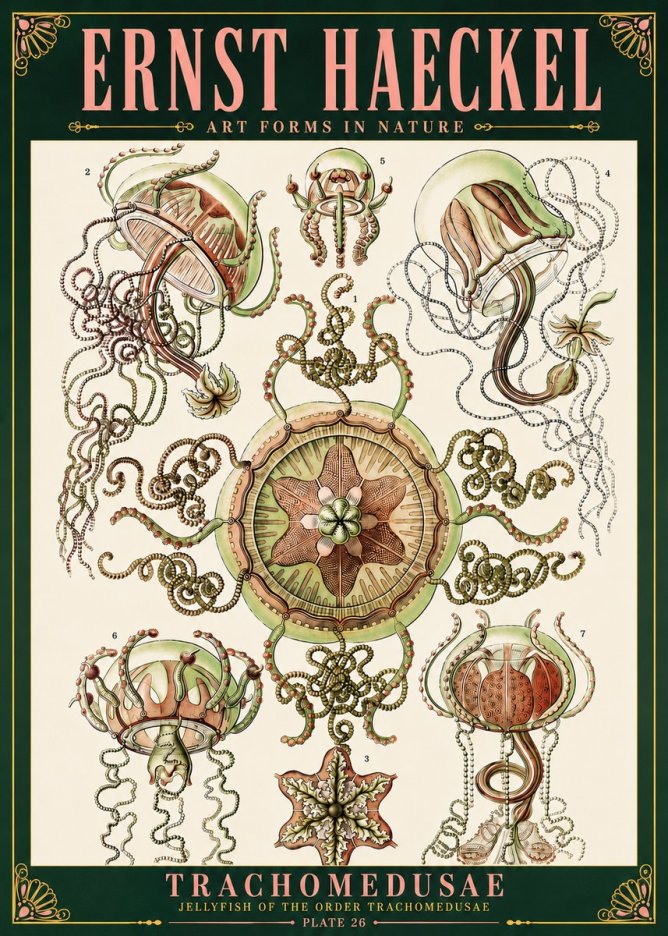 Ernst Haeckel Trachomedusae No6 - Poster