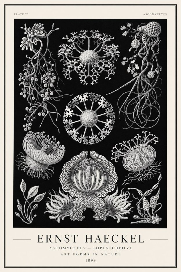 Ernst Haeckel Ascomycetes — Sac Fungi No2 - Poster
