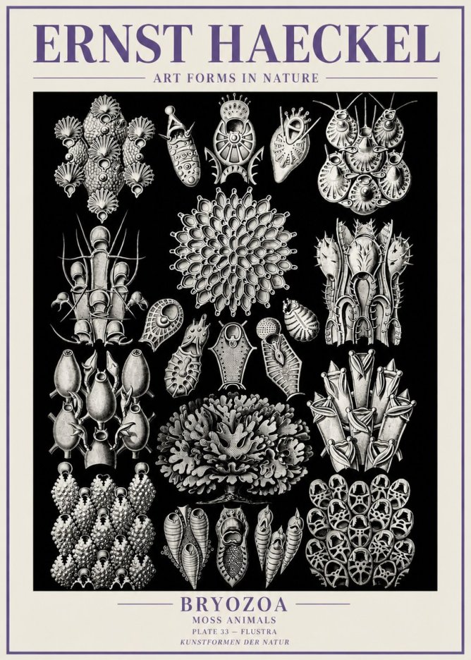 Ernst Haeckel Bryozoa No6 - Poster