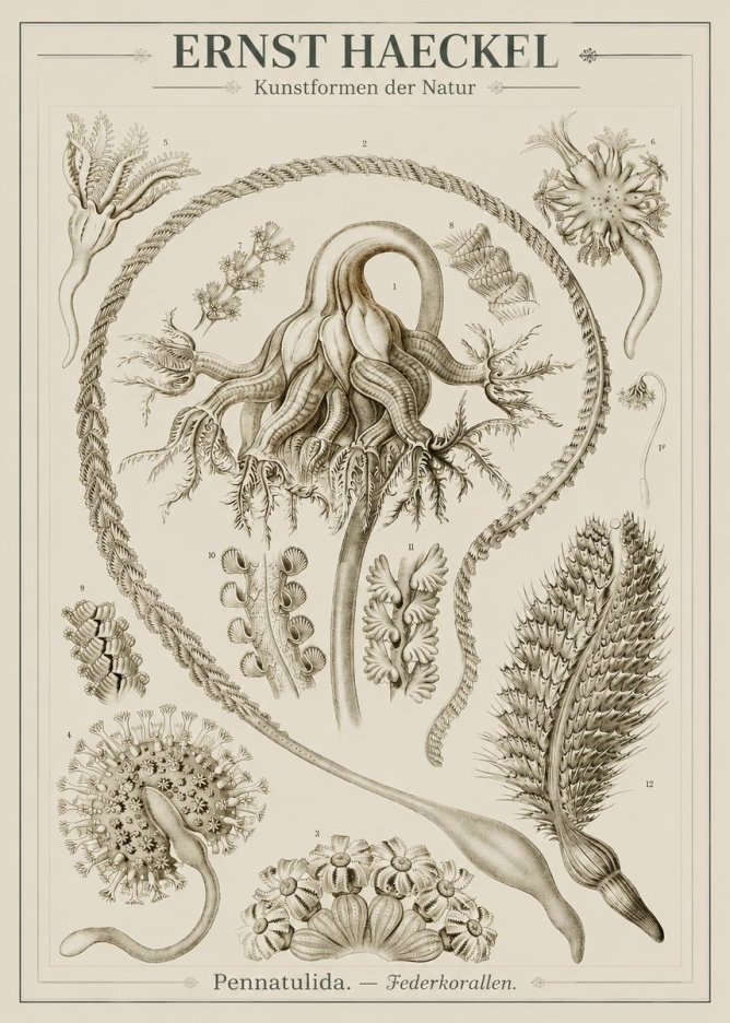 Ernst Haeckel Pennatulida - Sea Pens No3 - Poster