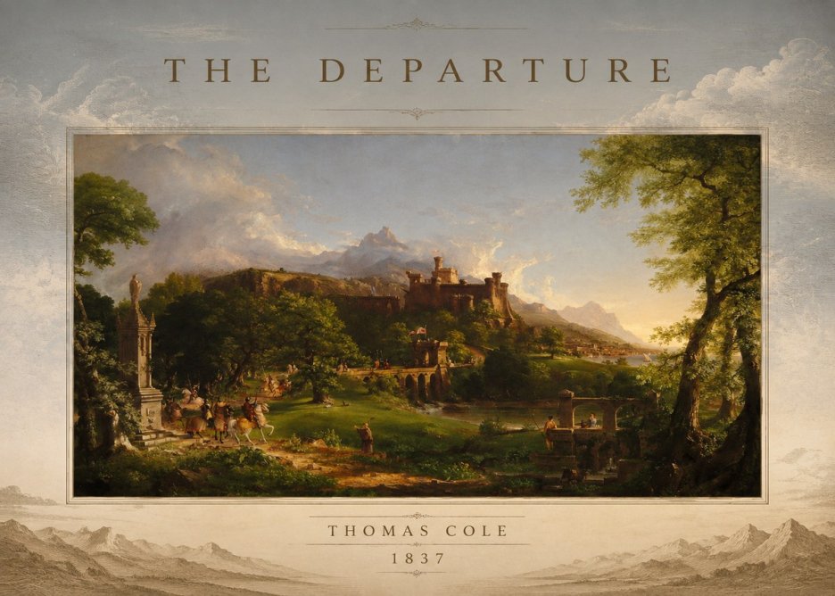 Thomas Cole The Departure I No3 - Poster