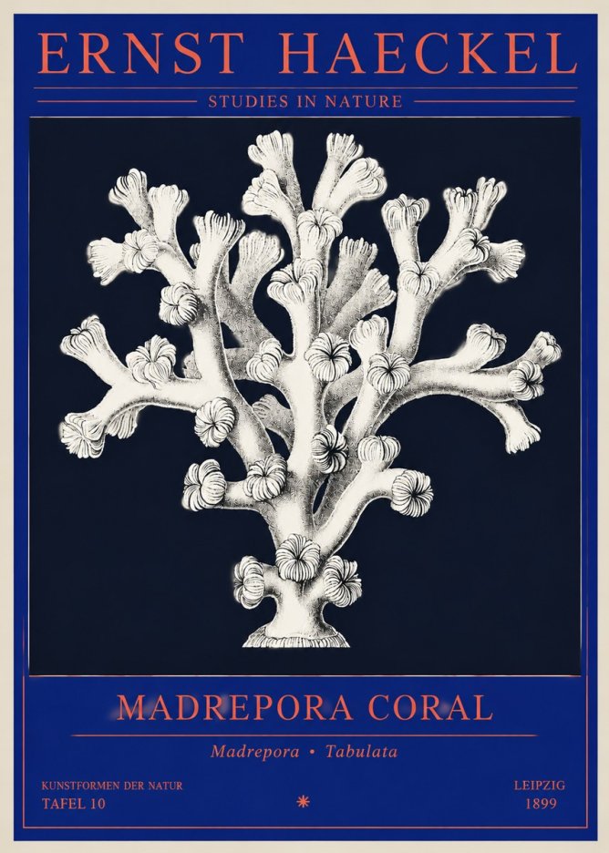 Ernst Haeckel Corallium Rubrum I No4 - Poster