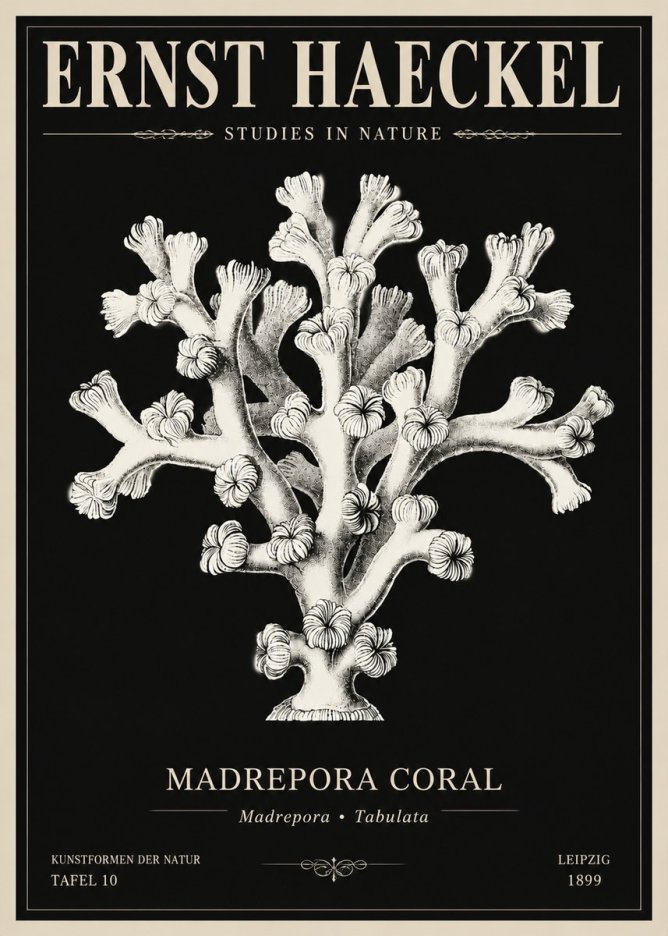Ernst Haeckel Corallium Rubrum I No6 - Poster
