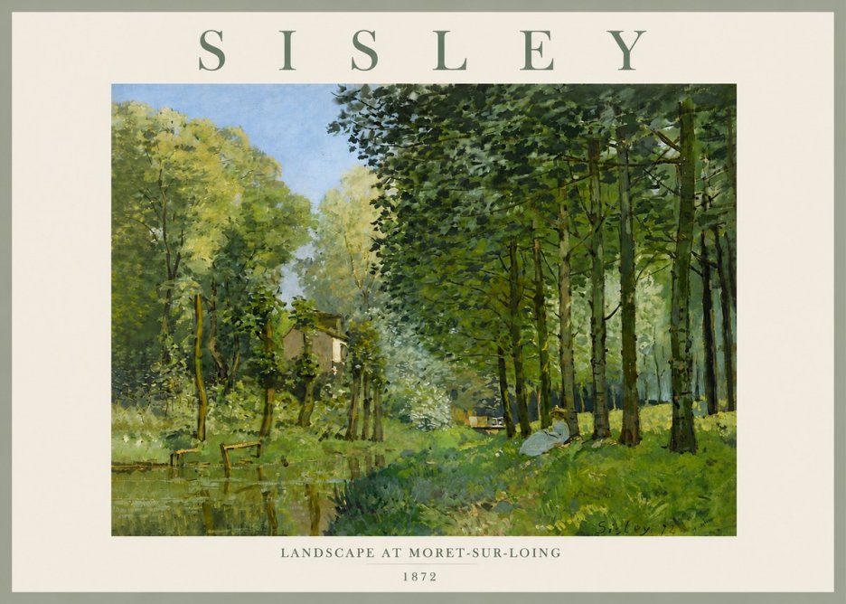Sisley Landscape at Moret-sur-loing No6 - Poster