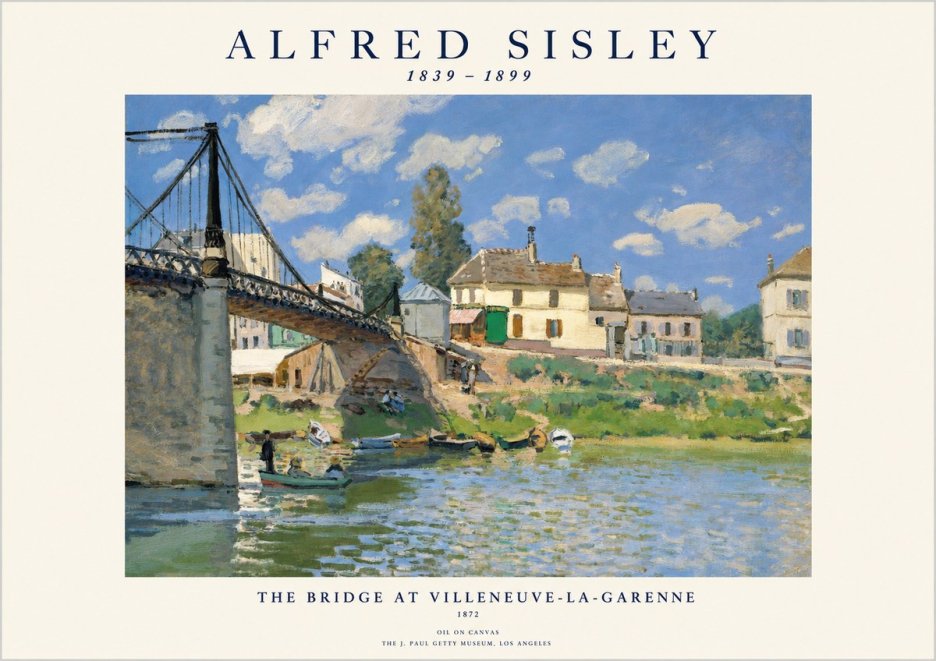 Sisley The Bridge at Villeneuve-la-garenne IV No1 - Poster