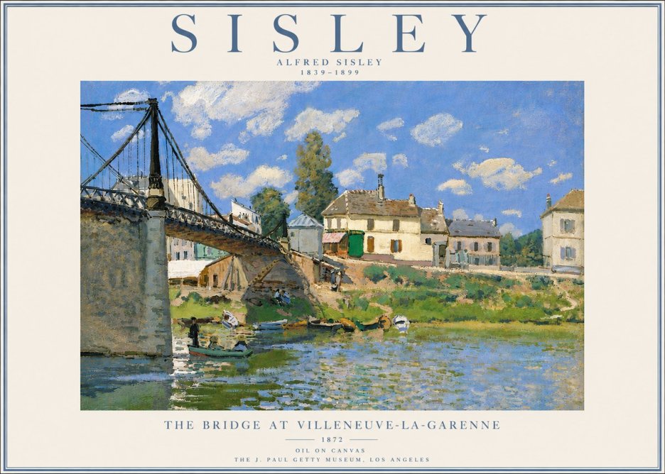 Sisley The Bridge at Villeneuve-la-garenne IV No6 - Poster