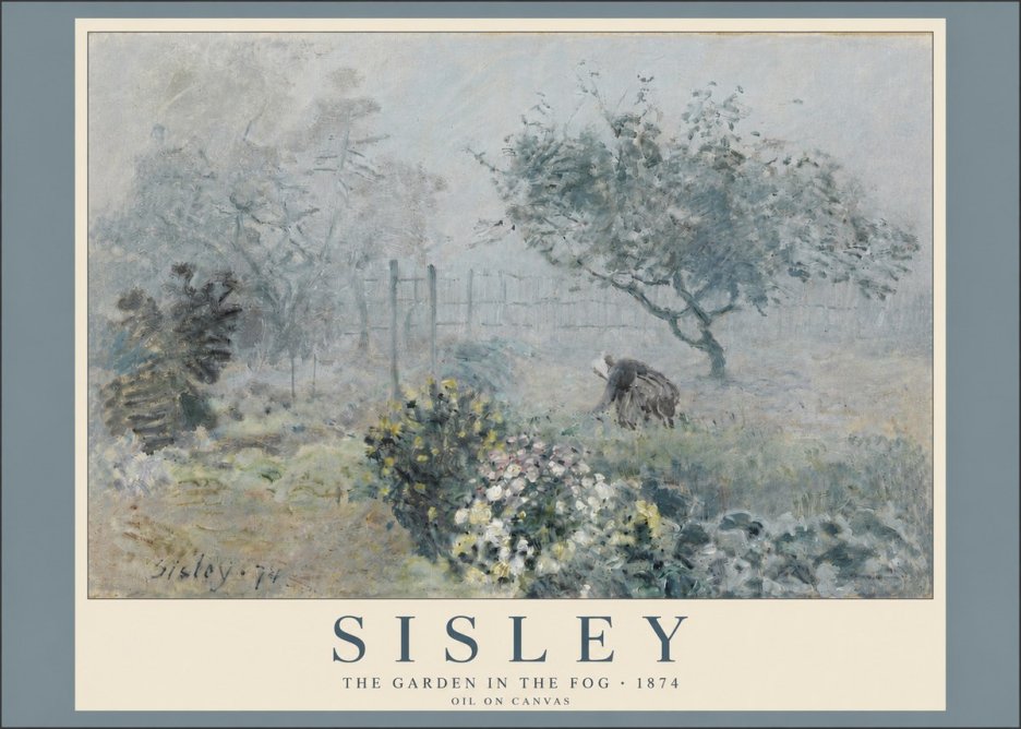 Sisley The Garden in the Fog No4 - Poster