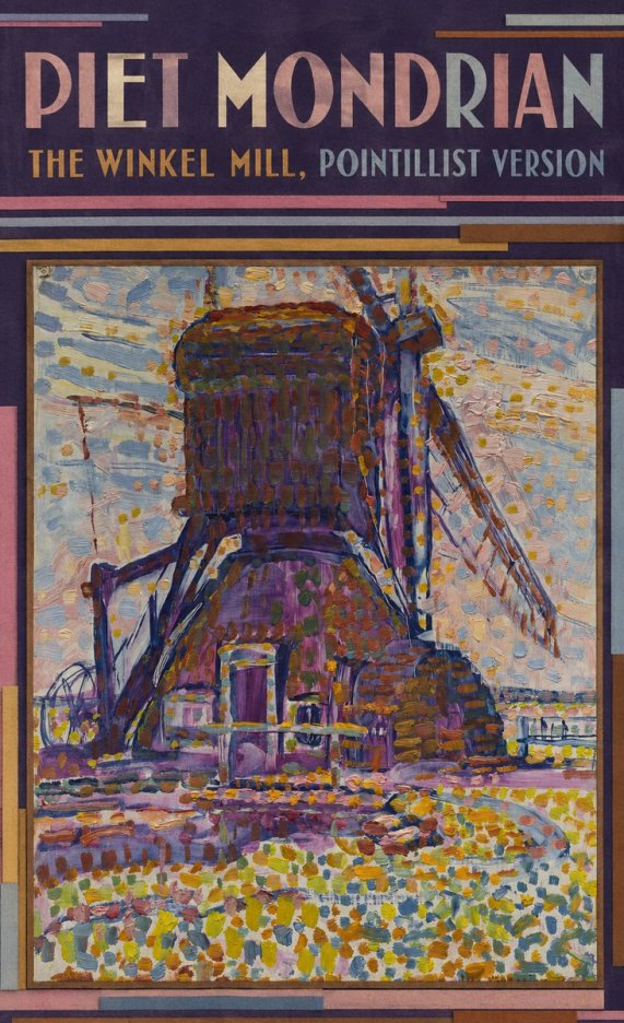 Piet Mondrian The Winkel Mill, Pointillist Version No6 - Poster