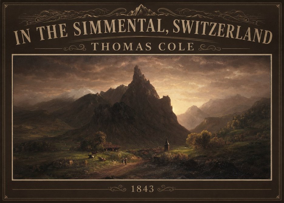 Thomas Cole In the Simmental, Switzerland No3 - Poster